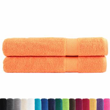 Premium SOLUND Towels - 2 pcs Orange 100x200 cm 600 gsm