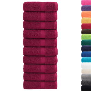 Premium Soap Towels SOLUND 10pcs Bordeaux 30x30cm 600gsm