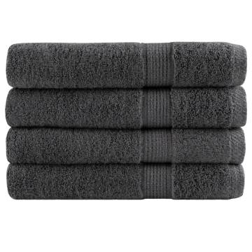 Premium Sauna Towels SOLUND 4pcs Anthracite 80x200cm | HipoMarket