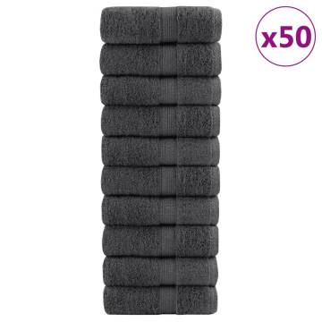 Premium Guest Towels SOLUND 50pcs Anthracite 30x50cm 600gsm