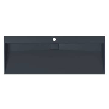 Wash Basin 120x46x11 cm Mineral Cast Anthracite | HipoMarket