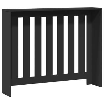 Stylish Black Radiator Cover - 104x20x82 cm Engineered Wood