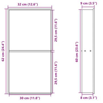 Shower Niche Matt White 32x62x9 cm Stainless Steel | HipoMarket