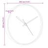 Elegant Gold and White Wall Clock Ø29.5 cm | Hipomarket