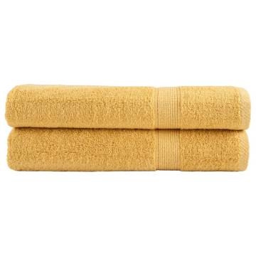 Premium SOLUND Towels 2pcs Gold 100x200cm - 600gsm