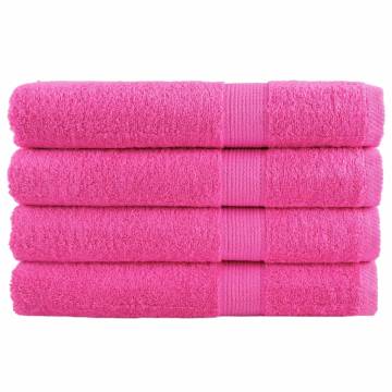 Premium SOLUND Pink Towels - Set of 4 (100x200 cm) | HipoMarket