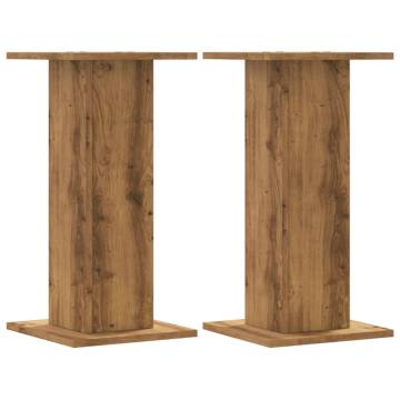 Plant Stands 2 pcs Artisian Oak | Durable Engineered Wood