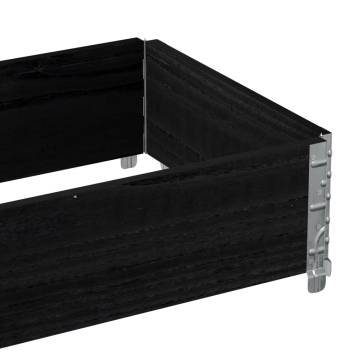 Pallet Collar Black 100x50 cm | Solid Pine Wood | HipoMarket