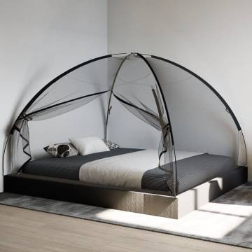 Mosquito Net Mongolia with Doors - Black 200x180 cm