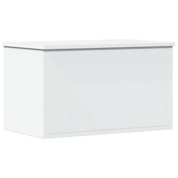 Storage Box White 60x35x35 cm | Durable Engineered Wood