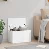 Storage Box White 60x35x35 cm | Durable Engineered Wood