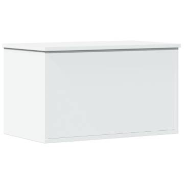 Storage Box White 60x35x35 cm | Durable Engineered Wood