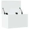 Storage Box White 60x35x35 cm | Durable Engineered Wood