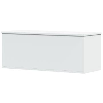 Storage Box White 90x35x35 cm - Durable Engineered Wood