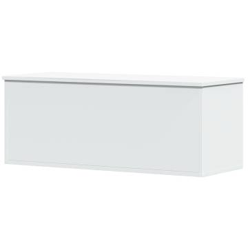 Storage Box White 90x35x35 cm - Durable Engineered Wood