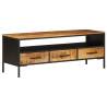 Solid Mango Wood TV Cabinet - Industrial Style | Hipo Market