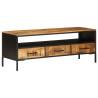 Solid Mango Wood TV Cabinet - Industrial Style | Hipo Market