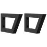 Elegant Black Steel Shelf Brackets for Washbasin - 2 Pcs