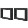 Shelf Brackets for Washbasin - Black Steel | 2 pcs