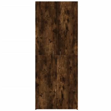 Stylish Smoked Oak File Cabinet - 60x32x153 cm