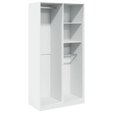 Stylish White Wardrobe - 100x50x200 cm Engineered Wood