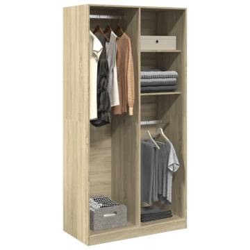 Wardrobe Sonoma Oak 100x50x200 cm - Stylish & Durable Storage