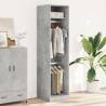 Concrete Grey Wardrobe | 50x50x200 cm Engineered Wood