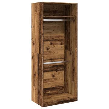 Stylish Wardrobe Old Wood 80x50x200 cm - Durable Storage