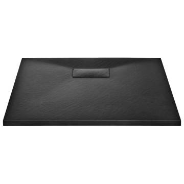 Shower Base Tray SMC Black 80x80 cm - Modern Bathroom Addition