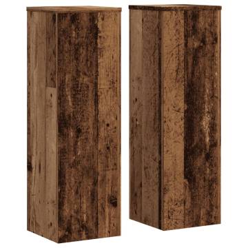 Plant Stand 2pcs Old Wood - Stylish & Durable