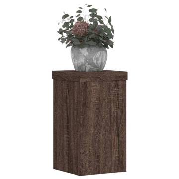 Stylish Plant Stands - Brown Oak 2 pcs | HipoMarket