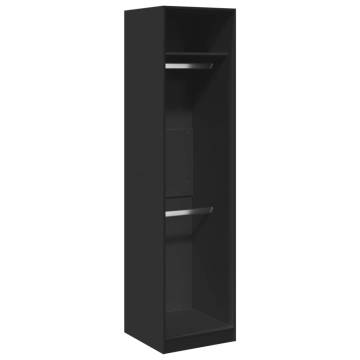 Wardrobe Black 50x50x200 cm - Stylish Engineered Wood Storage