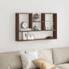 Brown Oak Wall Shelf 99x15x60 cm - Engineered Wood Storage