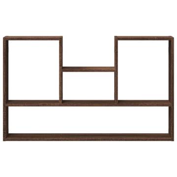 Brown Oak Wall Shelf 99x15x60 cm - Engineered Wood Storage