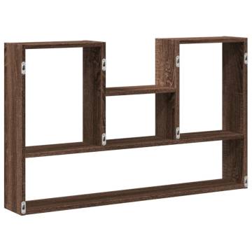 Brown Oak Wall Shelf 99x15x60 cm - Engineered Wood Storage