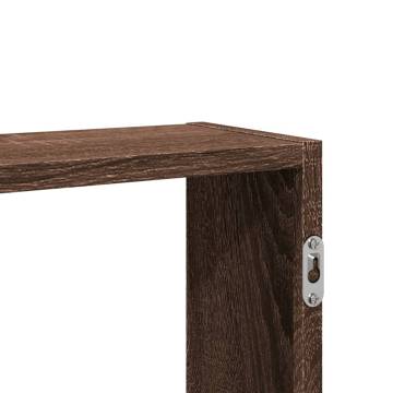 Brown Oak Wall Shelf 99x15x60 cm - Engineered Wood Storage