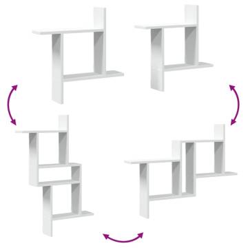 Wall Shelves 2 pcs White – Stylish Storage & Space-Saving Solution