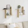 Wall Shelves 2 pcs Sonoma Oak - Stylish Storage Solution