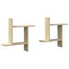 Wall Shelves 2 pcs Sonoma Oak - Stylish Storage Solution