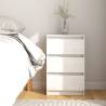 White Bedside Cabinet - Solid Pine Wood | Hipo Market