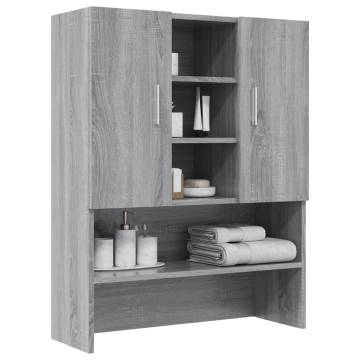 Washing Machine Cabinet Grey Sonoma - Modern Storage Solution