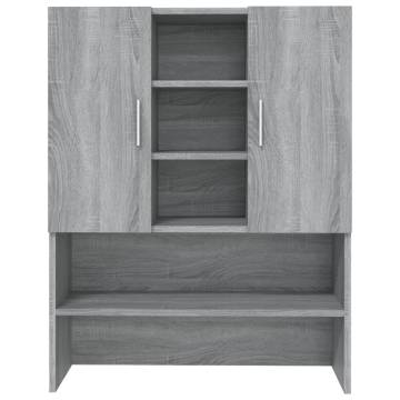 Washing Machine Cabinet Grey Sonoma - Modern Storage Solution