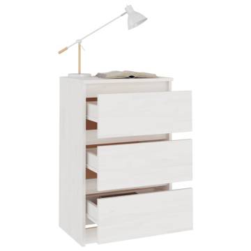 White Bedside Cabinet - Solid Pine Wood | Hipo Market