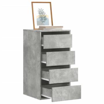 Corner Chest of Drawers Concrete Grey - Stylish Storage Solution