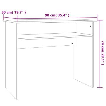 Concrete Grey Desk 90x50 cm | Stylish Engineered Wood Design