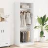 Stylish White Wardrobe 80x50x200 cm - Durable Engineered Wood