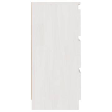 White Bedside Cabinet - Solid Pine Wood | Hipo Market