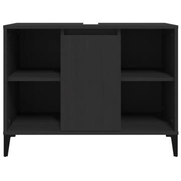 Elegant Black Sink Cabinet - 80x33x60 cm | HipoMarket