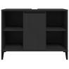 Elegant Black Sink Cabinet - 80x33x60 cm | HipoMarket