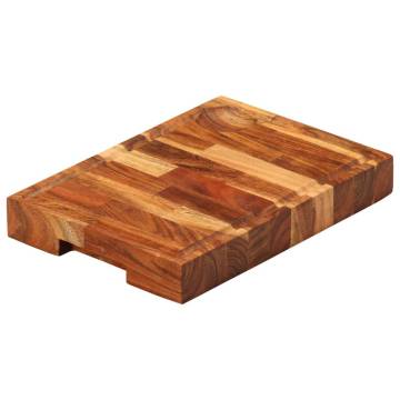 Solid Acacia Wood Chopping Board - 30x21 cm | Hipomarket